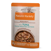 Nature's Variety Bites in Gravy Cat Adult tuna v omaki, vrečka - 85 g