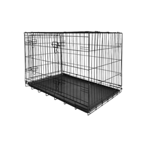 Enjoy kovinski boks z dvojnimi vratci, črn - 121 x 75 x 83,5 cm