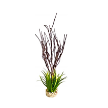 Sydeco umetni dekor Terra trava z vejo - 39 cm