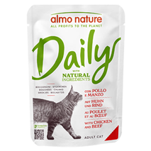 Almo Nature Cat Daily vrečka - piščanec in govedina - 70 g