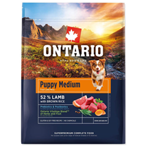 Ontario Puppy Medium - jagnjetina in rjavi riž