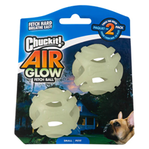 Chuckit! Air Glow svetleča mrežasta žogica S, 2 kos - 4,5 cm