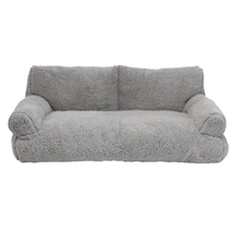 Nobby oglata sofa/ležišče Teddy, sivo - 100 x 65 x 35 cm