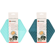 Flamingo Lick Pad lizalna podloga Hexagon, različne barve - 22,4,x 19,5 x 1 cm