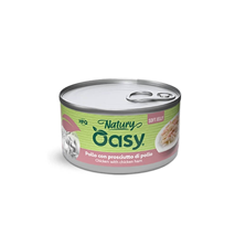 Oasy Cat Natury Adult fileji v želeju, konzerva - piščanec in šunka - 85 g