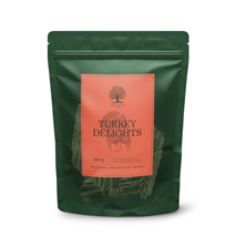Essential Foods Turkey Delights pasji priboljški, puran - 200 g