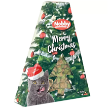 Nobby Xmas Box božični posladki za mačke smrečica, piščanec in rakci - 140 g