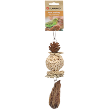 Flamingo viseča igrača za ptice Bero - 6 x 6 x 29 cm
