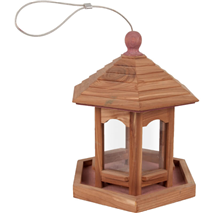 Flamingo lesena viseča ptičja krmilnica Tica - 20,5 x 17,5 x 23 cm