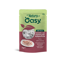 Oasy Cat Natury Adult fileji v želeju, vrečka - tuna in kozice - 70 g
