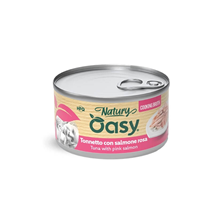 Oasy Cat Natury Adult fileji v juhi, konzerva - tuna in losos - 85 g