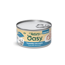 Oasy Cat Natury Adult fileji v juhi, konzerva - tuna in orada - 85 g