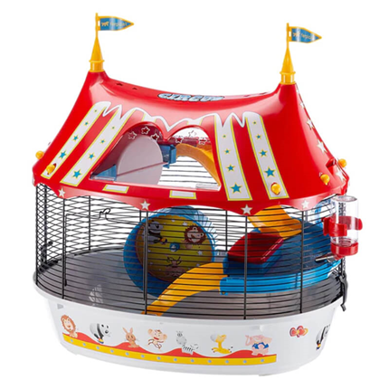 Ferplast kletka za hrčke Circus Fun, opremljena - 49,5 x 34 x 42,5 cm