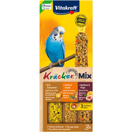 Vitakraft kreker za papige med, jajca in sadje, 3 kos - 80 g