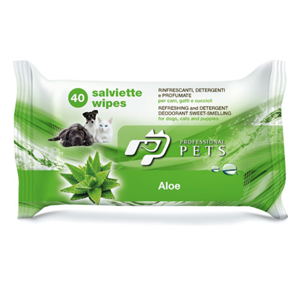 Professional Pets čistilni robčki - aloe vera - 40 kos