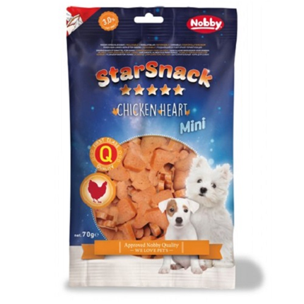 Nobby Starsnack Mini mehki piščančji prigrizki, srčki – 70 g