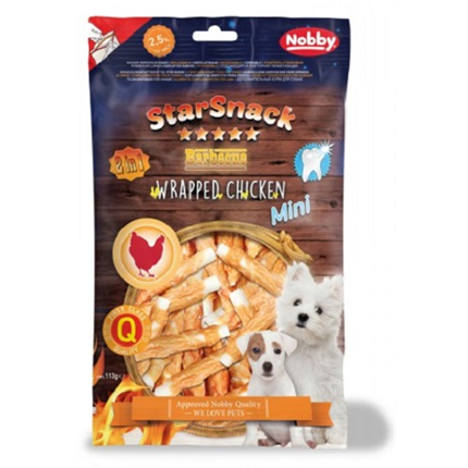 Nobby Starsnack Barbecue Mini piščanec na palčkah – 113 g