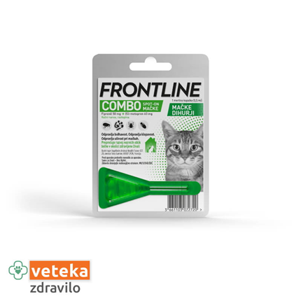 Frontline Combo Spot On za mačke, pipeta - 0,5 ml