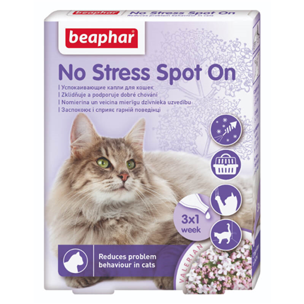 Beaphar No Stress ampule za lajšanje stresa mačk - 3 x 0,4 ml