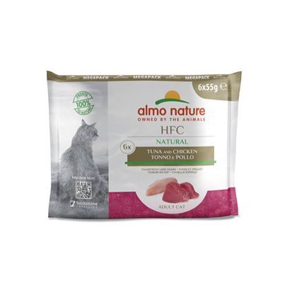 Almo Nature HFC Natural Megapack - tuna in piščanec - 6 x 55 g