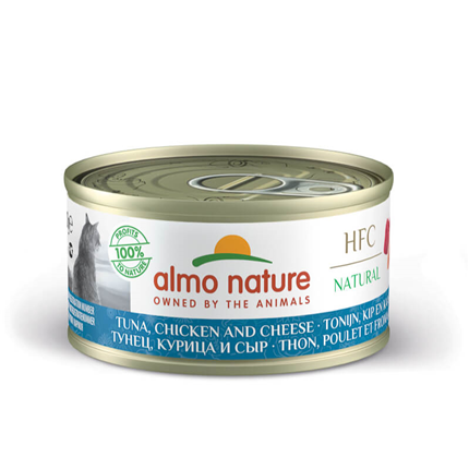 Almo Nature HFC Natural – tuna, piščanec in sir – 70 g