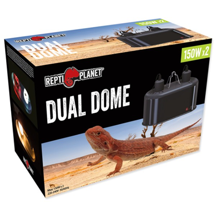 Repti Planet držalo za žarnico Dual Dome - 2x 150 W