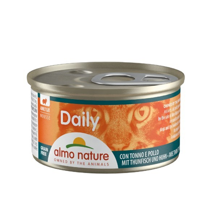 Almo Nature Daily Mousse konzerva - tuna in piščanec - 85 g