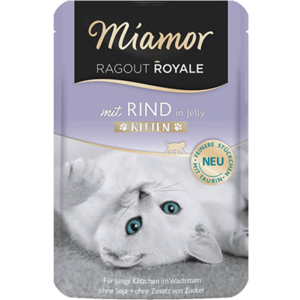 Miamor Ragu Royal Kitten - govedina v želeju - 100 g