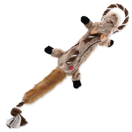 Dog Fantasy plišasta igračka Skinneeez, veverica z vrvjo - 57,5 cm