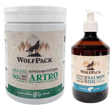 WolfPack paket - Artro 675 g + lososovo olje 500 ml