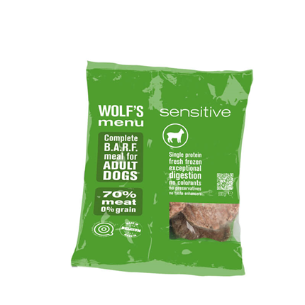 Wolf's Menu Mono Sensitive - jagnjetina - 800 g