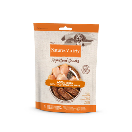 Nature's Variety Superfood posladek piščanec & kokos & chia – 85g