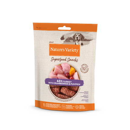 Nature's Variety Superfood posladek puran & brusnice & buča – 85g