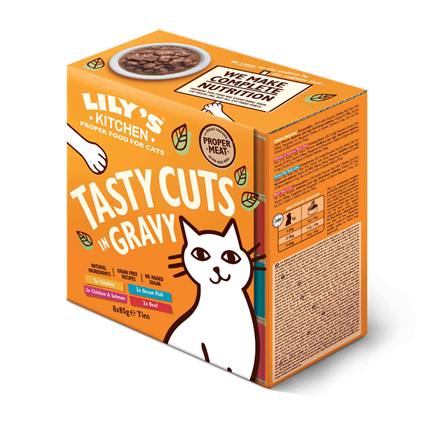 Lily's Kitchen Tasty Cuts Multipack - koščki mesa, 4 okusi - 8 x 85 g