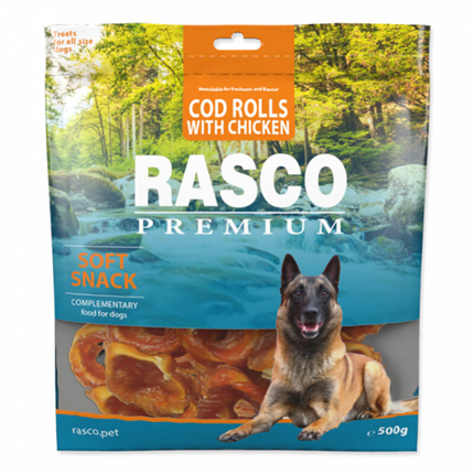 Rasco Premium posladek obročki polenovke oviti s piščancem - 500 g