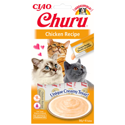 Inaba Cat Churu Purée, piščanec - 4 x 14 g