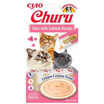 Inaba Cat Churu Purée, tuna in losos - 4x 14 g