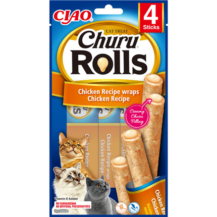 Inaba Cat Churu Rolls, piščanec - 4 x 10 g