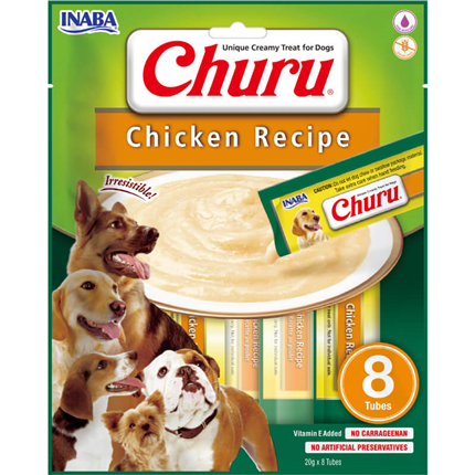 Inaba dog Churu Purée, piščanec - 8 x 20 g