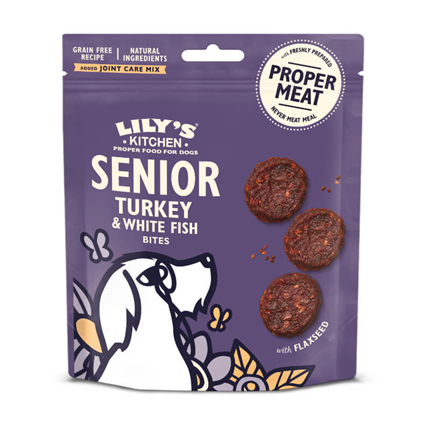 Lily's Kitchen Senior Turkey & White Fish Bites priboljški s puranom in belo ribo - 70 g