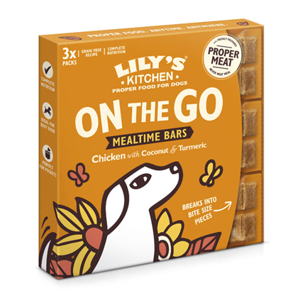 Lily's Kitchen On The Go Mealtime Bars Chicken Multipack priboljški - 3 x 40 g