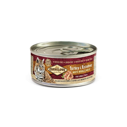 Carnilove Cat WMM Adult - puran & jelen, 100g