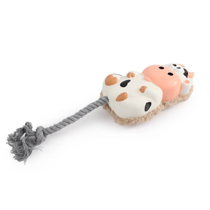 All For Paws ZooTex Toss'A'Cow kravica z vrvjo - 27 cm