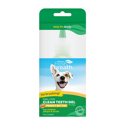 TropiClean Dog FreshBreath gel za čiščenje zob z arašidovim maslom - 59 ml