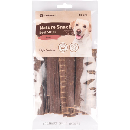 Flamingo Nature Snack posladek goveji trakovi, 11 cm - 100 g