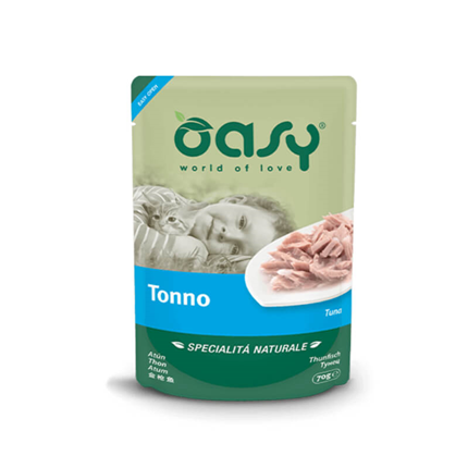 Oasy Natural Range Adult tuna v želeju, vrečka - 70 g