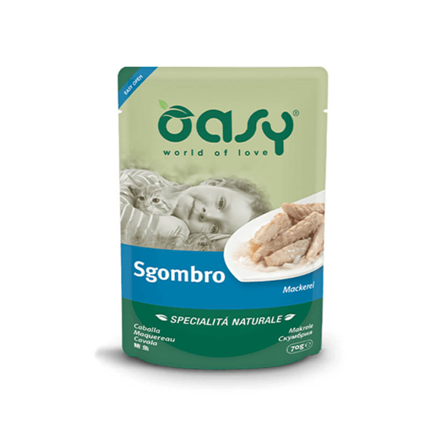 Oasy Natural Range Adult skuša v želeju, vrečka - 70 g