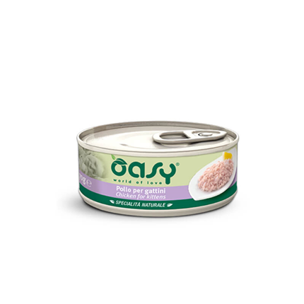 Oasy Natural Range Kitten piščanec v želeju, konzerva