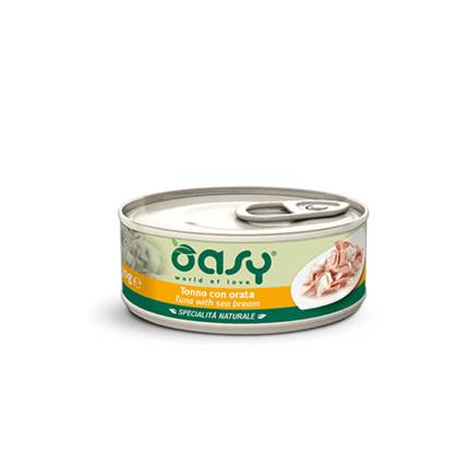 Oasy Natural Range adult tuna in orada v želeju, konzerva - 70 g