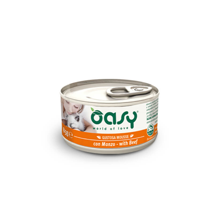 Oasy Tasty Mousse Adult govedina, mousse v konzervi - 85 g